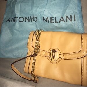 Antonio Melani Camel Soft Leather Cross Body